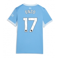 Camisa de Futebol Manchester City Enzo Fernandez #17 Equipamento Principal Mulheres 2026-27 Manga Curta